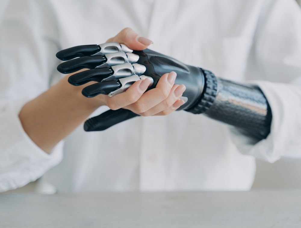 3D printing applications for industrial production high tech carbon electronic hand modern technology 5zwabq7